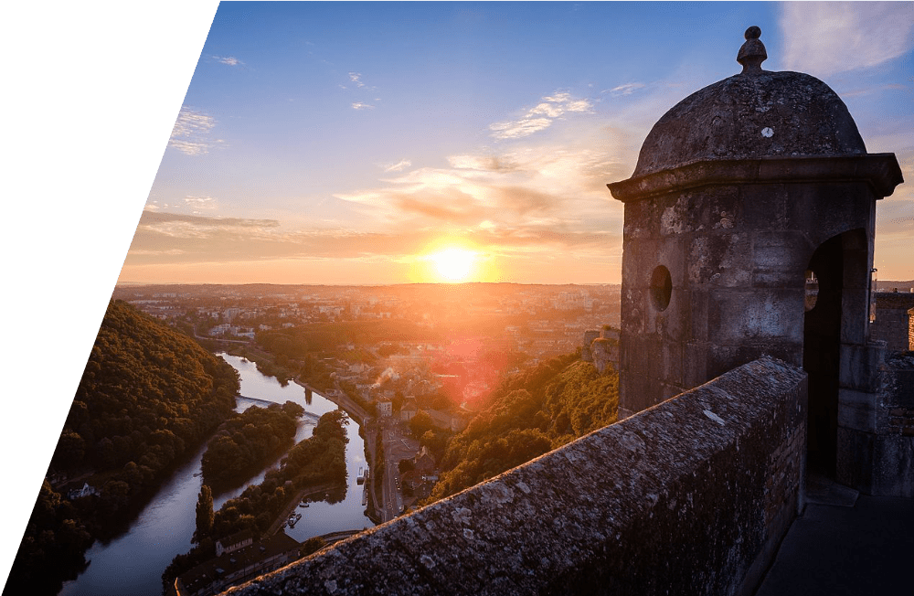 Photo avec vue de la citadelle de Besançon