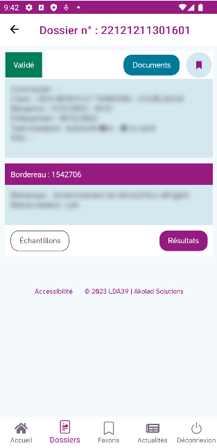 Dossier d'un utilisateur LDA